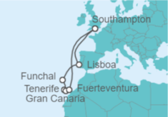 Itinerario del Crucero Islas Canarias - Cunard