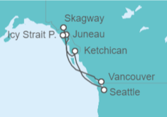 Itinerario del Crucero Alaska - Holland America Line