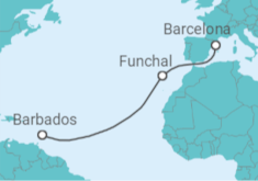 Itinerario del Crucero Desde Barcelona a Barbados - Explora Journeys