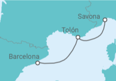 Itinerario del Crucero Francia - Costa Cruceros