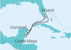 Itinerario del Crucero Encanto de la Costa Maya y Cozumel - Virgin Voyages
