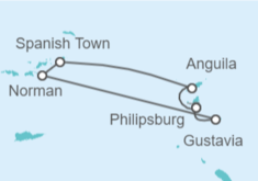 Itinerario del Crucero Guadalupe - Seadream Yacht Club