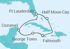 Itinerario del Crucero Caribe Oeste - Holland America Line