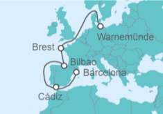 Itinerario del Crucero Francia y España - MSC Cruceros