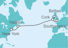 Itinerario del Crucero De Southampton (Londrés) a Nueva York - NCL Norwegian Cruise Line