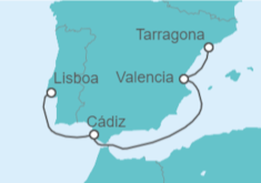 Itinerario del Crucero España - MSC Cruceros
