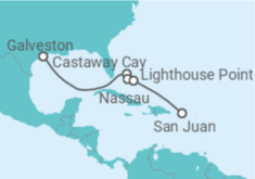 Itinerario del Crucero Bahamas y Puerto Rico - Disney Cruise Line