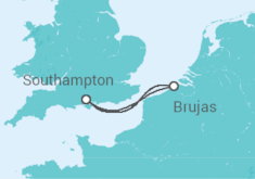 Itinerario del Crucero Minicrucero: Londres - Brujas - Disney Cruise Line