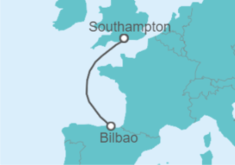 Itinerario del Crucero De Londres a Bilbao - Disney Cruise Line