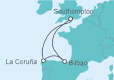 Itinerario del Crucero España desde Londres - Disney Cruise Line