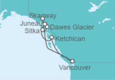 Itinerario del Crucero Alaska - Disney Cruise Line