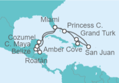 Itinerario del Crucero México, Belice, Honduras, Estados Unidos (EE.UU.), Puerto Rico, Bahamas - Princess Cruises