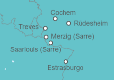Itinerario del Crucero Tres ríos con carácter: Sarre, Mosela y Rin - CroisiEurope