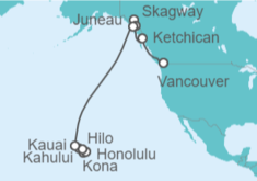 Itinerario del Crucero Skagway, Kauai y Juneau - NCL Norwegian Cruise Line