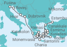 Itinerario del Crucero Desde Pireo (Atenas) a Fusina (Italia) - Seabourn