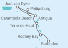 Itinerario del Crucero Antigua Y Barbuda - Seabourn