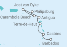 Itinerario del Crucero Santa Lucía, Antigua Y Barbuda - Seabourn