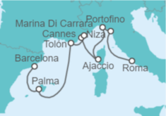 Itinerario del Crucero Italia, Francia, España - Royal Caribbean