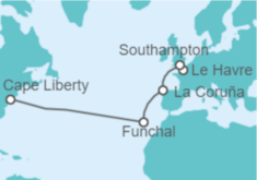 Itinerario del Crucero Portugal, España, Francia - Royal Caribbean
