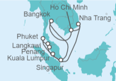 Itinerario del Crucero Tailandia, Malasia, Vietnam - Princess Cruises