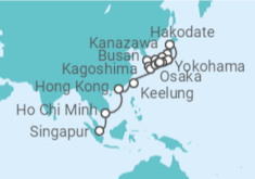 Itinerario del Crucero Desde Yokohama (Japón) a Singapur - Princess Cruises