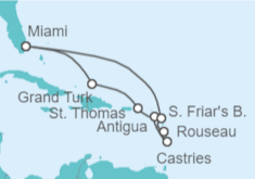 Itinerario del Crucero Bahamas, Islas Vírgenes - EEUU, Santa Lucía, Antigua Y Barbuda - Princess Cruises