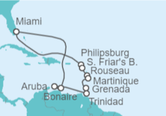 Itinerario del Crucero Saint Maarten, Martinica, Trinidad Y Tobago, Aruba - Princess Cruises