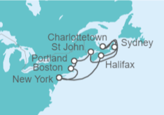 Itinerario del Crucero Canadá, Estados Unidos (EE.UU.) - Princess Cruises