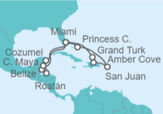 Itinerario del Crucero México, Belice, Honduras, Estados Unidos (EE.UU.), Puerto Rico, Bahamas - Princess Cruises