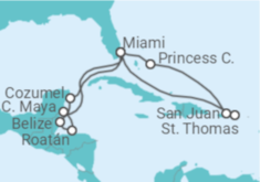 Itinerario del Crucero Puerto Rico, Islas Vírgenes - EEUU, Estados Unidos (EE.UU.), México, Belice, Honduras - Princess Cruises