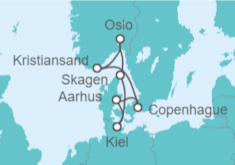 Itinerario del Crucero Fiordos Noruegos - AIDA