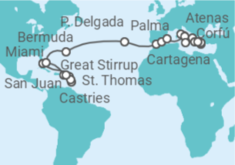 Itinerario del Crucero Desde Miam a Pireo - Oceania Cruises