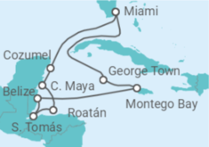 Itinerario del Crucero Majestad mesoamericana - Oceania Cruises