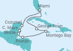 Itinerario del Crucero Recuerdos mayas e isleños - Oceania Cruises