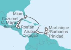 Itinerario del Crucero Tour de Fuerza del Caribe - Oceania Cruises