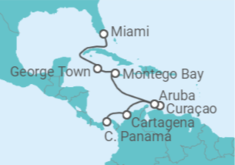 Itinerario del Crucero Canal clásico y trópicos - Oceania Cruises