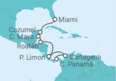 Itinerario del Crucero Canal e Islas del Coral - Oceania Cruises