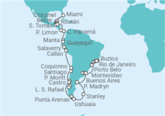 Itinerario del Crucero Vuelta al mundo - Oceania Cruises