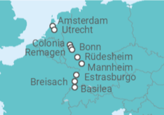 Itinerario del Crucero Desde Ámsterdam (Holanda) a Basilea (Suiza) - Riverside