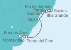 Itinerario del Crucero Brillantez brasileña - Oceania Cruises