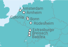Itinerario del Crucero Holanda, Alemania, Francia - Riverside
