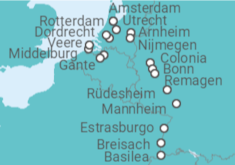 Itinerario del Crucero El impresionante Rin en la estación de los Tulipanes - Riverside