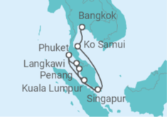 Itinerario del Crucero Tailandia, Malasia, Singapur - Oceania Cruises