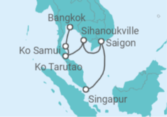 Itinerario del Crucero Glorioso Sudeste Asiático - Oceania Cruises