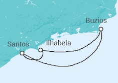 Itinerario del Crucero Brasil - MSC Cruceros