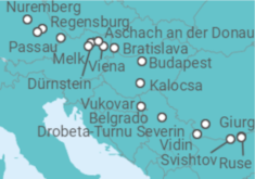 Itinerario del Crucero El danubio con el canal principal - Riverside