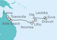 Itinerario del Crucero Desde Lautoka a Cairns, Australia - NCL Norwegian Cruise Line
