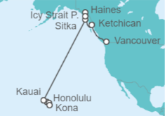 Itinerario del Crucero Alaska - NCL Norwegian Cruise Line