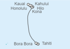 Itinerario del Crucero Bora Bora, Kauai y Kona - NCL Norwegian Cruise Line
