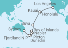 Itinerario del Crucero Desde Los Ángeles a Sydney  - Princess Cruises